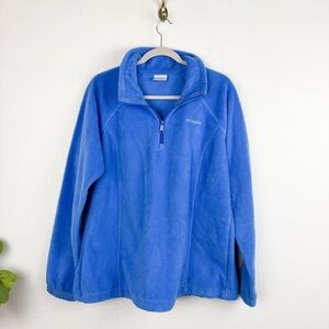 Columbia Women’s Blue Fleece 1/4 Zip Pullover Jacket Sz XL